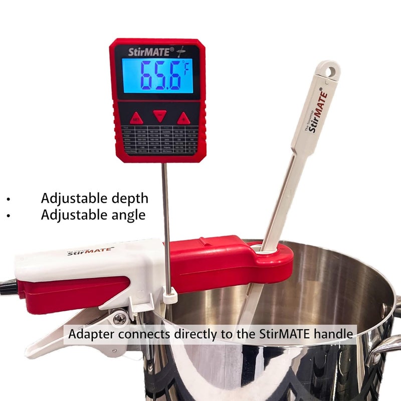 STIRMATE Culinary Thermometer – Digital Candy & Deep Fry Stainless Probe with Pot Clip and Adapter - Image 2
